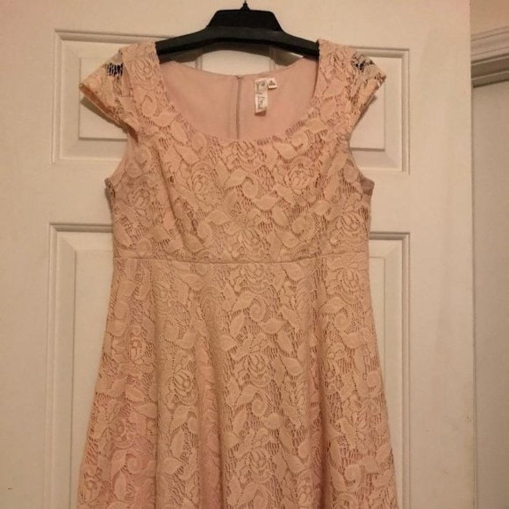 Peach Lace Dress  Size 12
